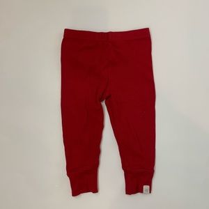 Red Burt’s Bees Ribbed Leggings